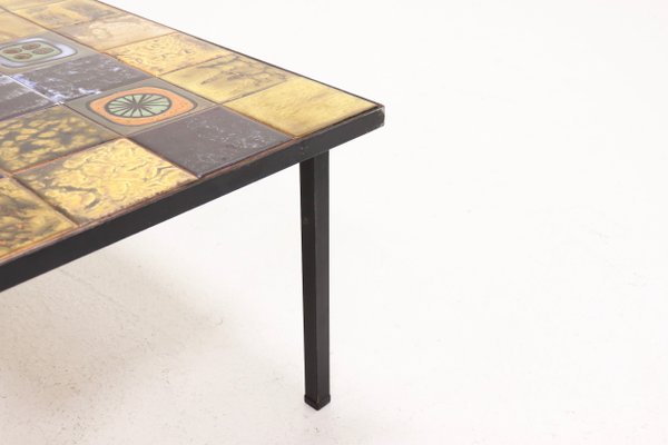 Ceramic & Metal Coffee Table, 1960s-VV-579165