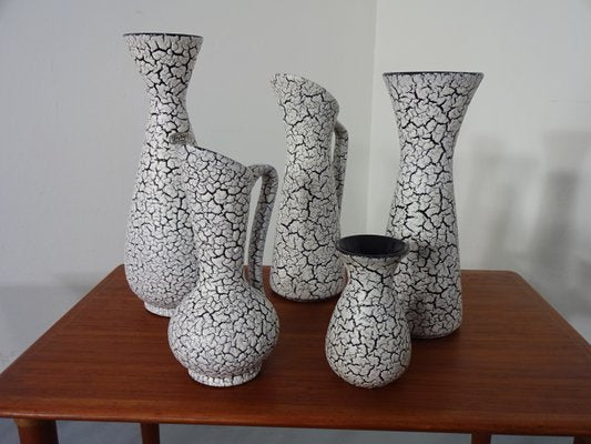 Ceramic Model Cortina Vases from Jasba, 1950s, Set of 5-RDW-644543