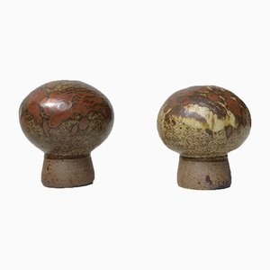 Ceramic Mushroom Vases by Aage Würtz, 1970s, Set of 2-LCR-924478