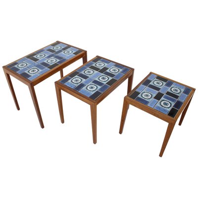 Ceramic Nesting Tables, 1960s, Set of 3-TZ-837623