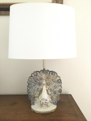 Ceramic Peacock Table Lamp, 1970s-AVC-686862