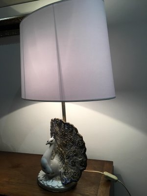 Ceramic Peacock Table Lamp, 1970s-AVC-686862