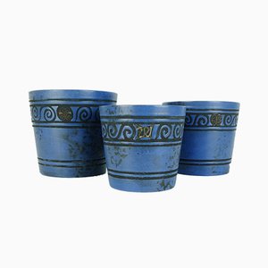 Ceramic Pergamon Flower Pots by Hans Welling for Ceramano, 1960s, Set of 3-FH-845494