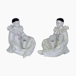 Ceramic Pierrot Figurine Table Lamp from Nove-Bassano, 1960s-NJV-715398