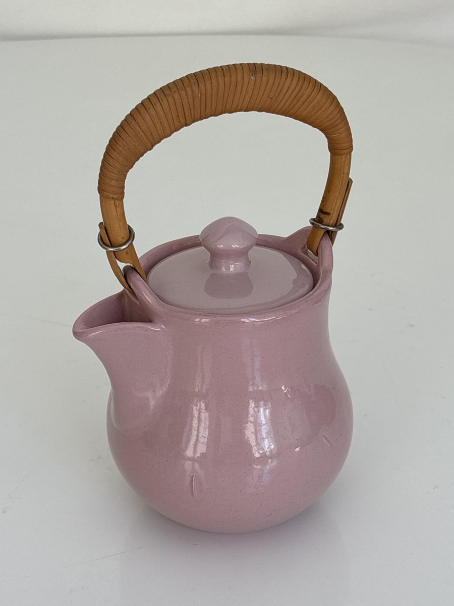 Ceramic Pink Teapot by Kupittaan Savi, 1950s