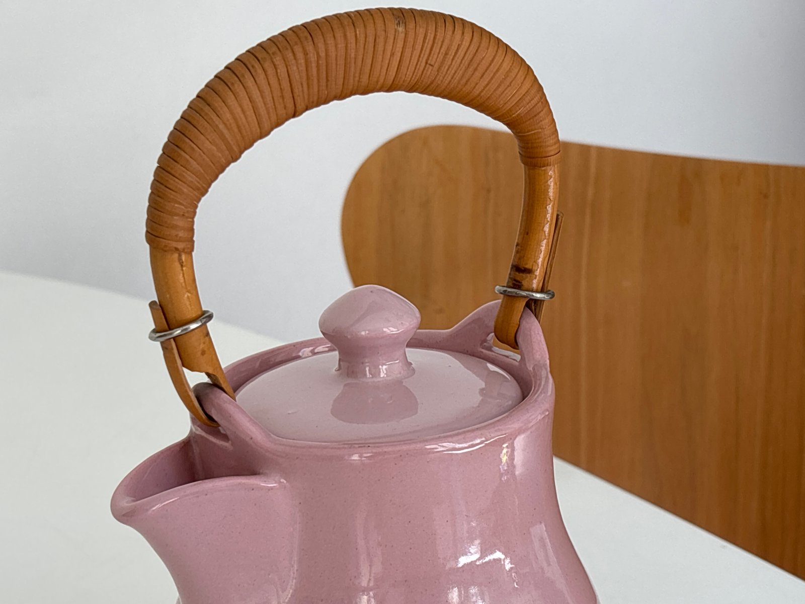 Ceramic Pink Teapot by Kupittaan Savi, 1950s