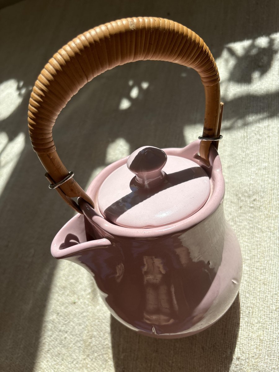 Ceramic Pink Teapot by Kupittaan Savi, 1950s