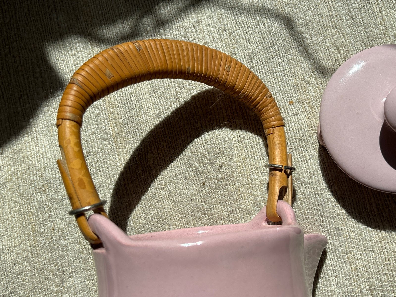 Ceramic Pink Teapot by Kupittaan Savi, 1950s