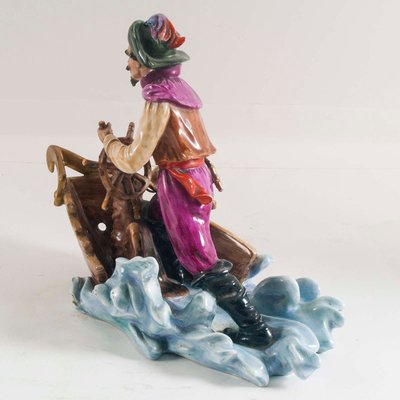 Ceramic Pirate Sculpture by Arturo Pannunzio for V.B.C.M, 1930s-NJV-847897