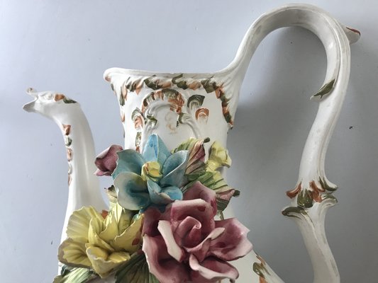 Ceramic Pitcher Signed by Bassano, Italy, 1950s-WQQ-1332303