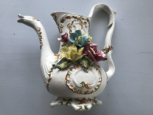 Ceramic Pitcher Signed by Bassano, Italy, 1950s-WQQ-1332303