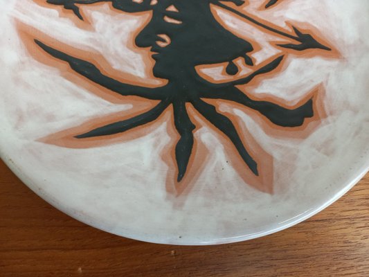 Ceramic Plate by Jean Lurçat, 1950s-TUK-2018372