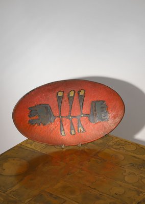 Ceramic Plate from Perignem, 1960s-CF-776766