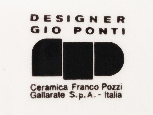 Ceramic Plates by Gio Ponti for Franco Pozzi, 1960s, Set of 2-RD-1821985