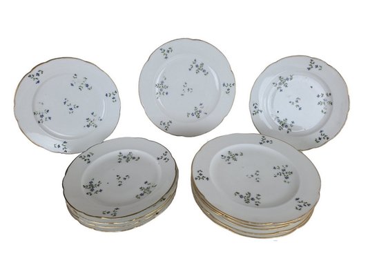 Ceramic Plates from Nast à Paris, 18th Century, Set of 12-SYQ-1802452