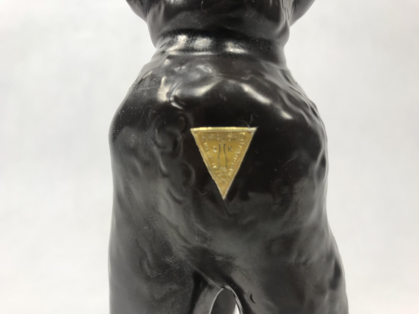 Ceramic Poodle Figurine from Znojmo, 1960s