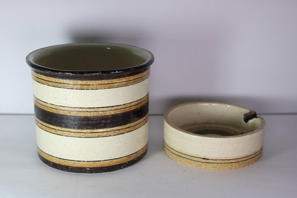 Ceramic Pots by Aldo Londi for Bitossi, Italy, 1970s, Set of 2-HFR-1792226