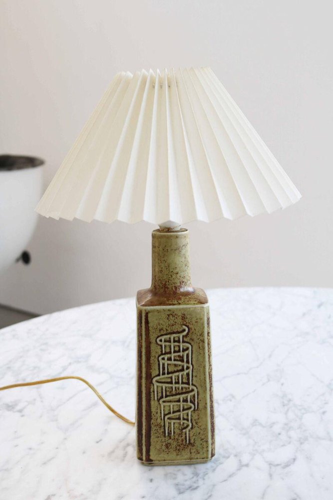 Ceramic Pottery Lamp by Desiree Stantoj, Denmark, 1960s