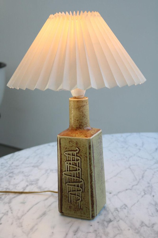 Ceramic Pottery Lamp by Desiree Stantoj, Denmark, 1960s