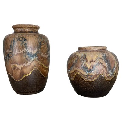 Ceramic Pottery Lava Vases from Dümler and Breiden, Germany, 1960s, Set of 2