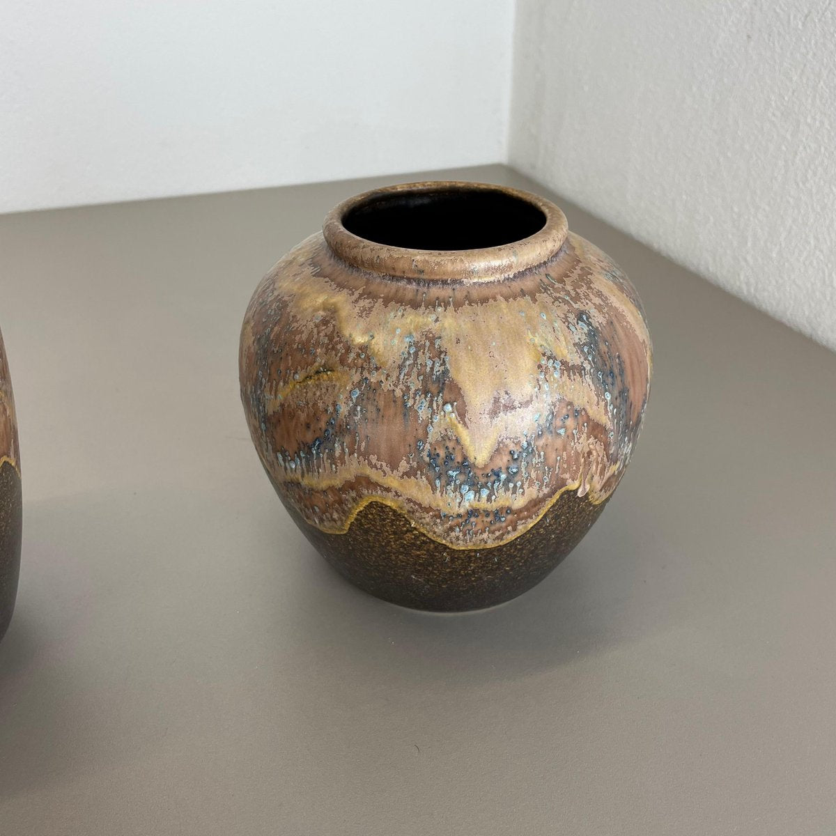 Ceramic Pottery Lava Vases from Dümler and Breiden, Germany, 1960s, Set of 2