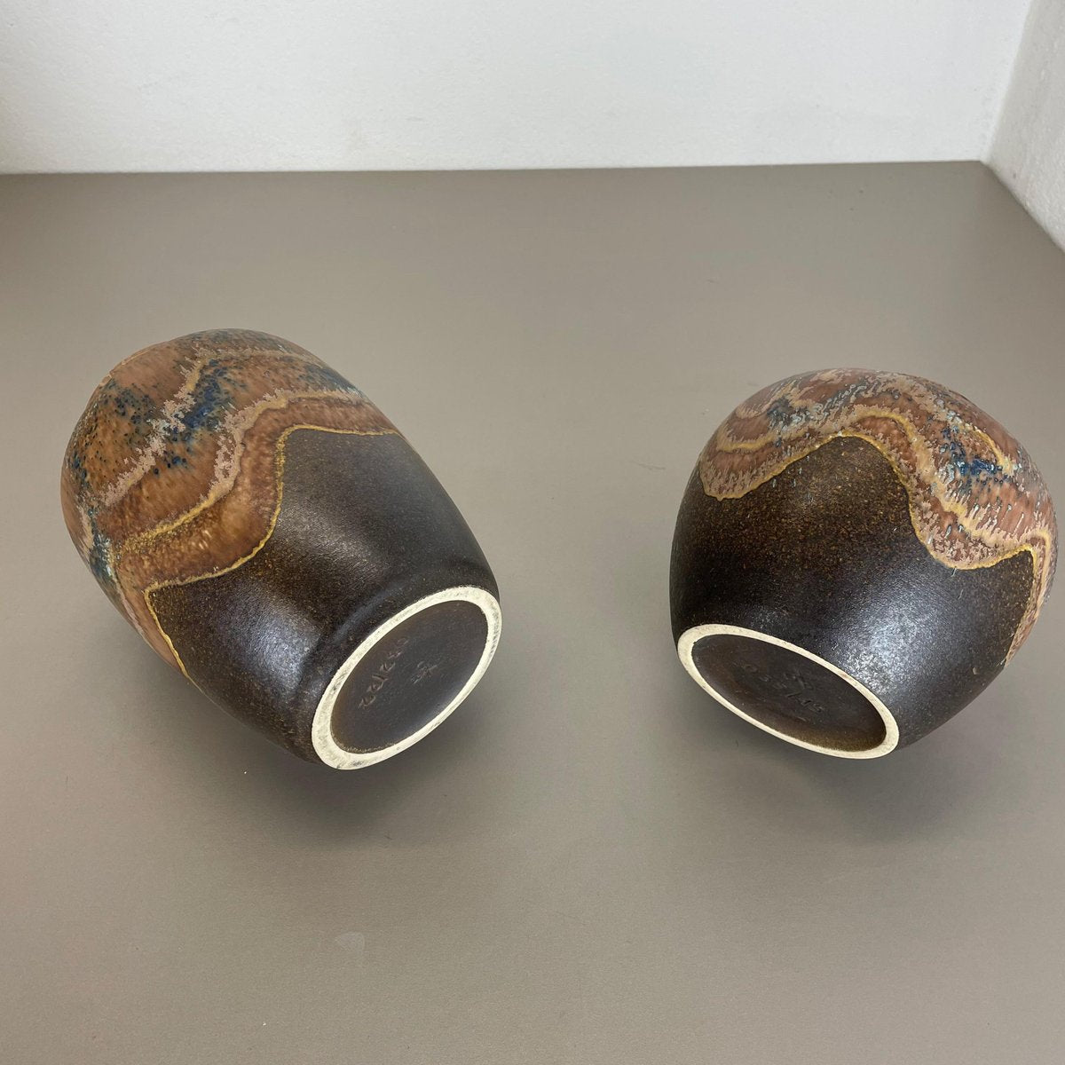 Ceramic Pottery Lava Vases from Dümler and Breiden, Germany, 1960s, Set of 2