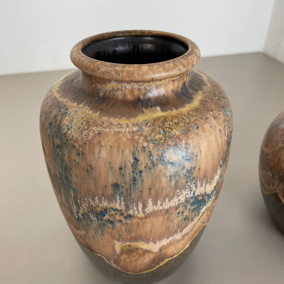 Ceramic Pottery Lava Vases from Dümler and Breiden, Germany, 1960s, Set of 2