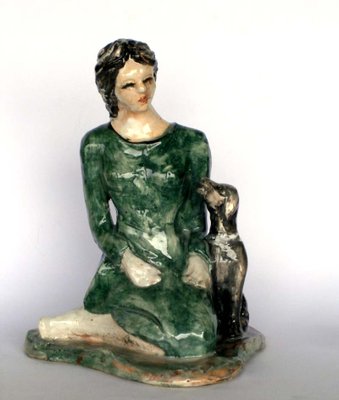 Ceramic Pottery Rossicone Figure Sculpture by Domenico Purificato-GKB-842332