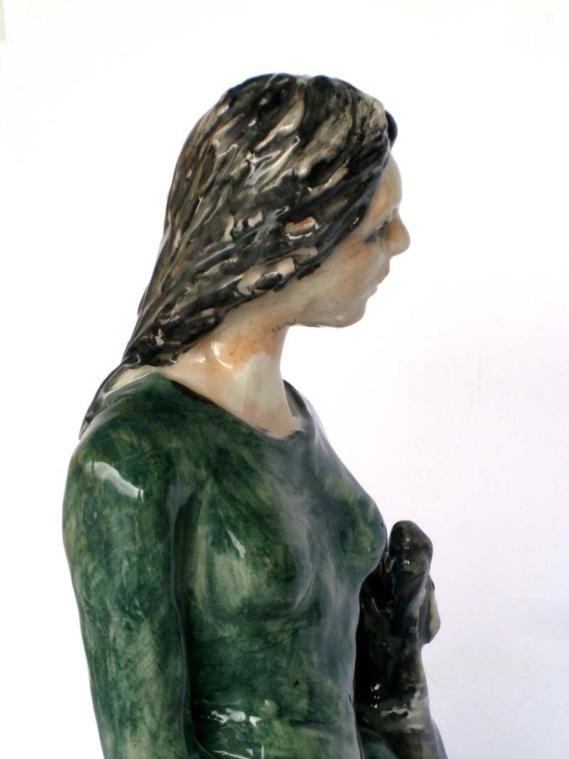 Ceramic Pottery Rossicone Figure Sculpture by Domenico Purificato