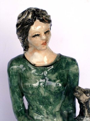 Ceramic Pottery Rossicone Figure Sculpture by Domenico Purificato-GKB-842332