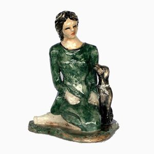 Ceramic Pottery Rossicone Figure Sculpture by Domenico Purificato-GKB-842332