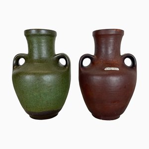 Ceramic Pottery Vases by Heinz Siery for Carstens Tönnieshof, Germany, 1970s, Set of 2-QZ-1448602