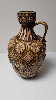 Ceramic Relief Floor Vase by Bodo Mans for Bay Keramik, 1970s-QDP-419321