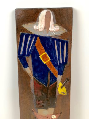 Ceramic Relief Tile with a Musketeer-BAF-948270