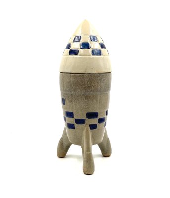 Ceramic Rocket Ship Bottle or Decanter, France, 1940s or 1950s-TXN-1417083