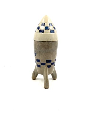 Ceramic Rocket Ship Bottle or Decanter, France, 1940s or 1950s-TXN-1417083