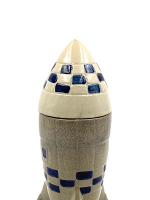 Ceramic Rocket Ship Bottle or Decanter, France, 1940s or 1950s-TXN-1417083