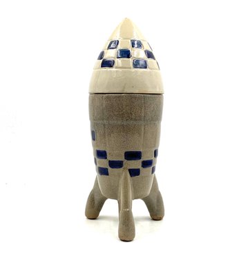 Ceramic Rocket Ship Bottle or Decanter, France, 1940s or 1950s-TXN-1417083