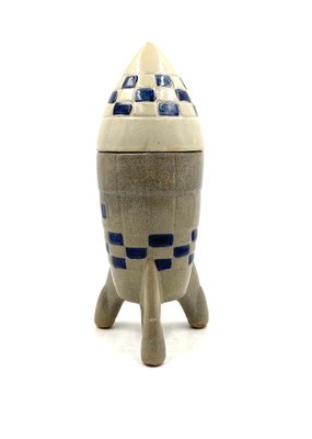 Ceramic Rocket Ship Bottle or Decanter, France, 1940s or 1950s-TXN-1417083