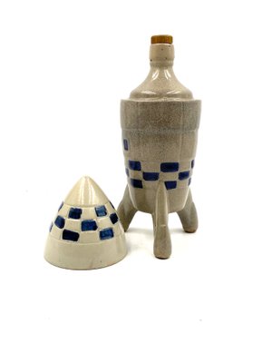 Ceramic Rocket Ship Bottle or Decanter, France, 1940s or 1950s-TXN-1417083