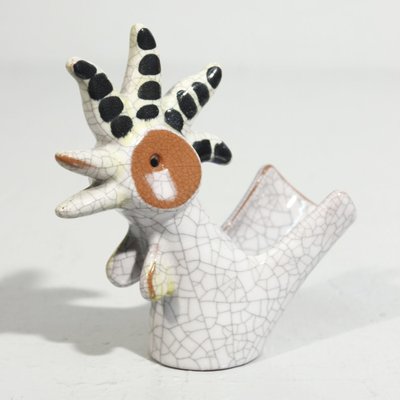 Ceramic Rooster Pipe Holder by Walter Bosse for Karlsruhe Majolika, 1950s-XIJ-1723992