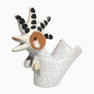 Ceramic Rooster Pipe Holder by Walter Bosse for Karlsruhe Majolika, 1950s-XIJ-1723992