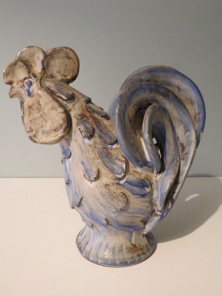 Ceramic Rooster Statue by Viggo Kyhn for Kähler, Denmark, 1960s