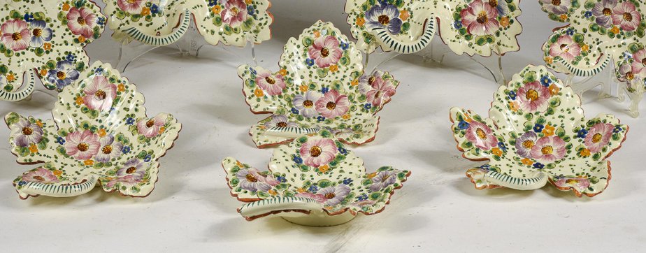 Ceramic Saucers and Serving Dishes from Ars Deruta, 1950s, Set of 8-RAQ-1188315