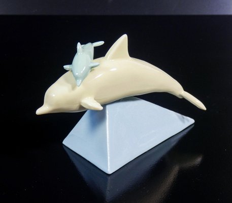 Ceramic Sculpture Dolphins by Valter Capodimonte-OJE-2024307