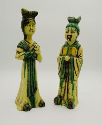 Ceramic Sculptures by Zaccagnini, 1920s, Set of 2-RKF-1769119