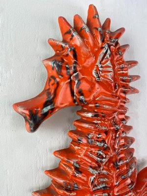 Ceramic Seahorse Wall Decoration by Yann for Amphora, Belgium, 1960s-DT-2026223