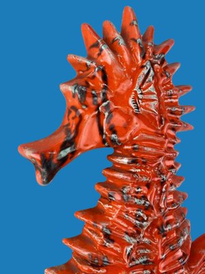 Ceramic Seahorse Wall Decoration by Yann for Amphora, Belgium, 1960s-DT-2026223