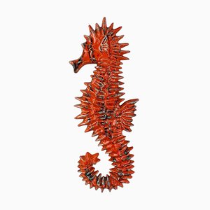 Ceramic Seahorse Wall Decoration by Yann for Amphora, Belgium, 1960s-DT-2026223