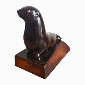 Ceramic Sealion Bookend-QDP-1306327